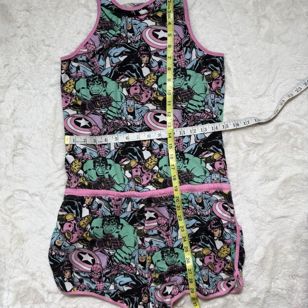 Marvel Pink, Green, Black & Blue Comic Print Romper - Picture 3 of 3